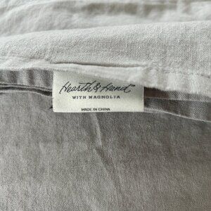 Like New - Magnolia Hearth and Hand Twin Linen Sheet Set - Grey Fog